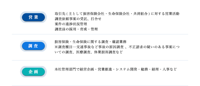 損害保険リサーチの仕事内容（営業・調査・企画）