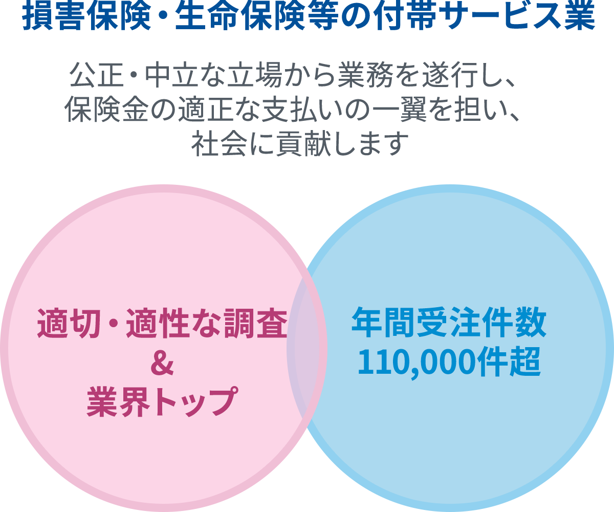 損害保険・生命保険等の調査サービス業